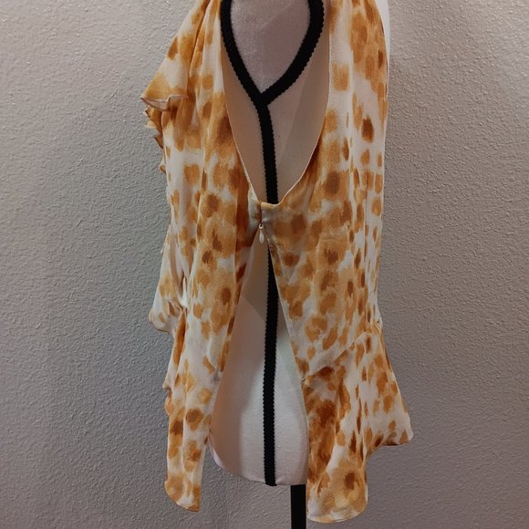 NWOT Jones Wear 100% Silk Sleeveless Cheetah Print Top Size 12 - Picture 5 of 5